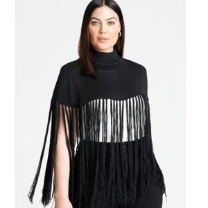 Eloquii | Fringe Half Sweater